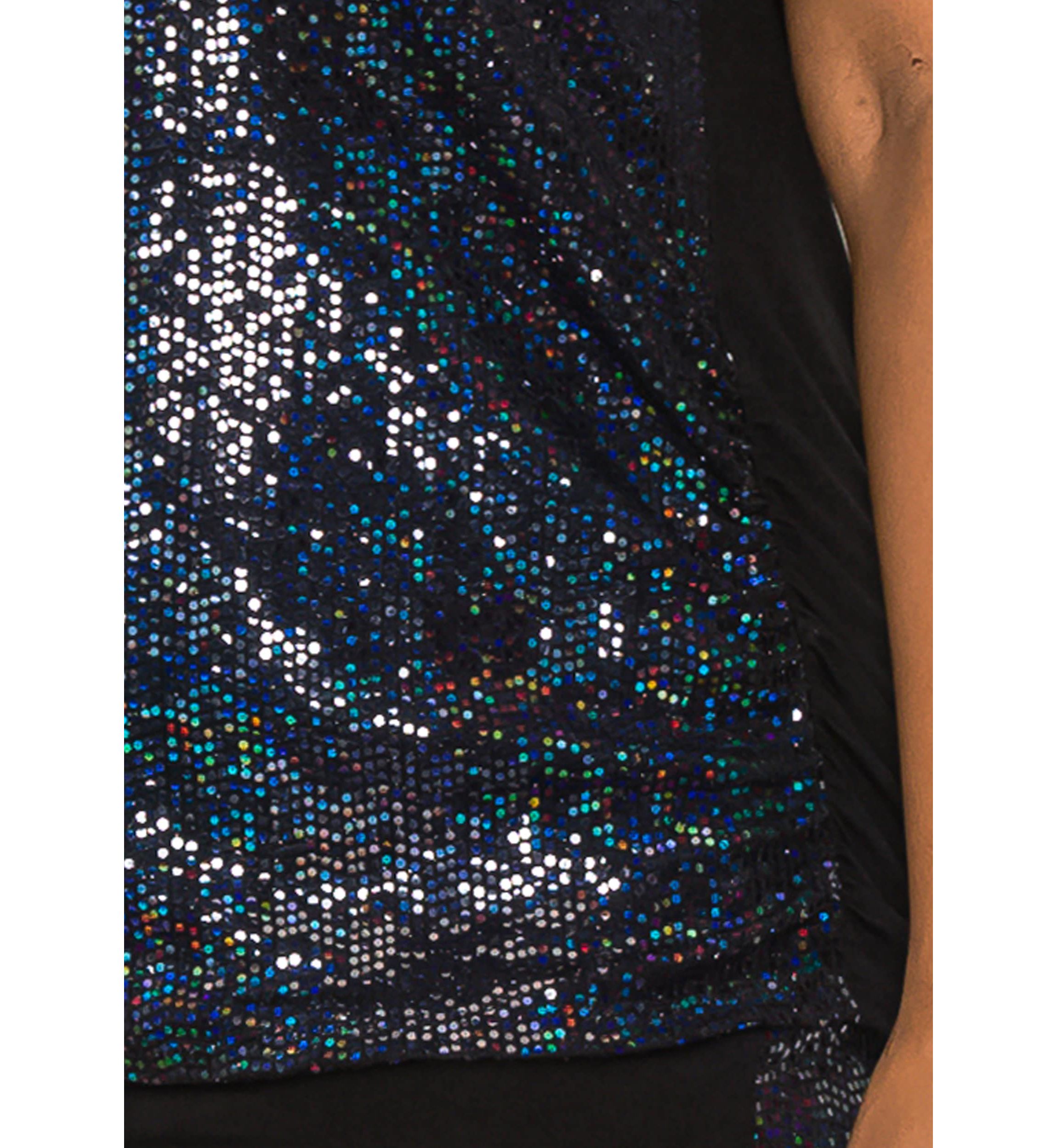 Sequin Side Ruched Tank