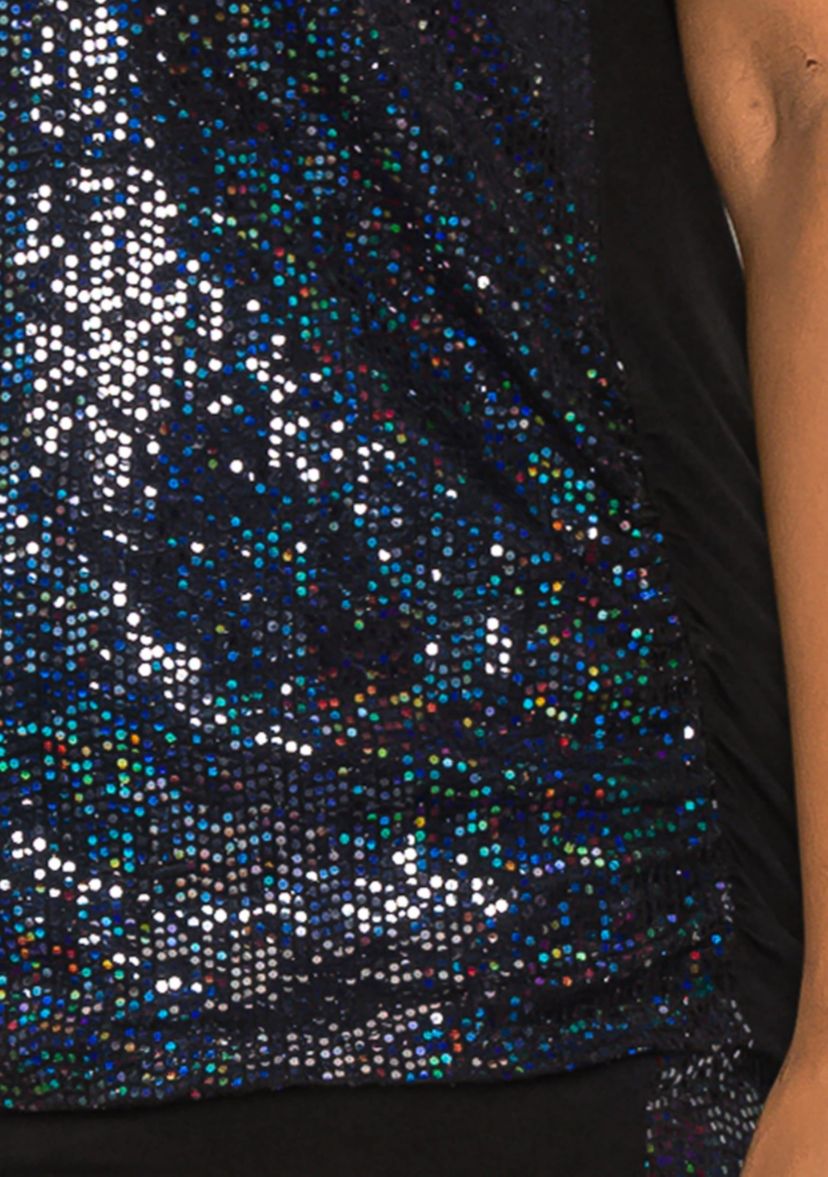 Sequin Side Ruched Tank