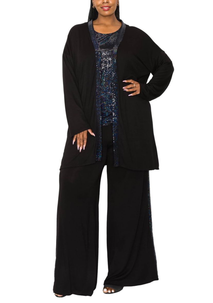 Sequin contrast Cardi