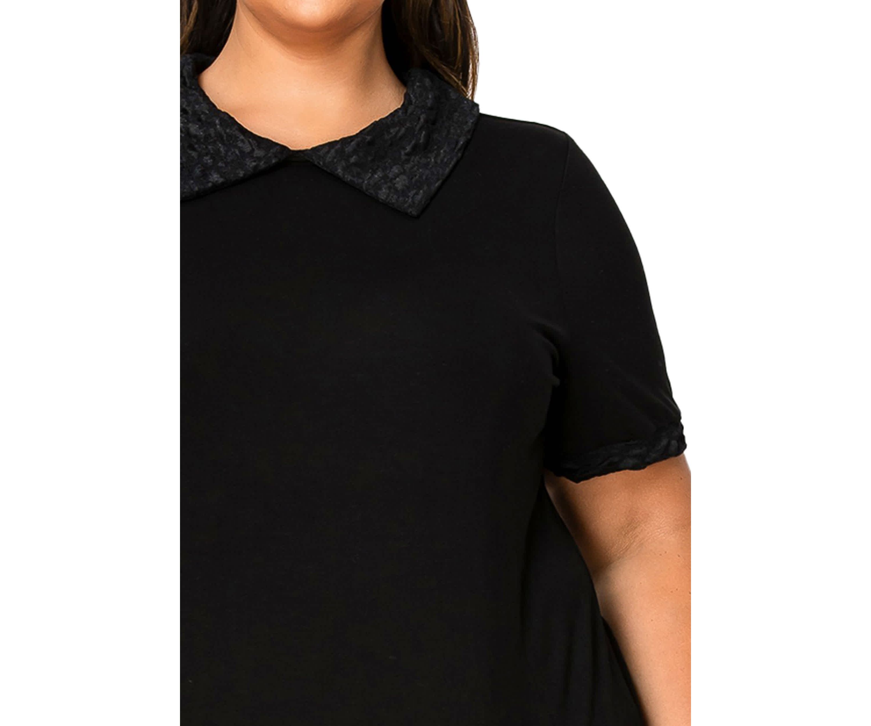 Lace Collar Keyhole Back