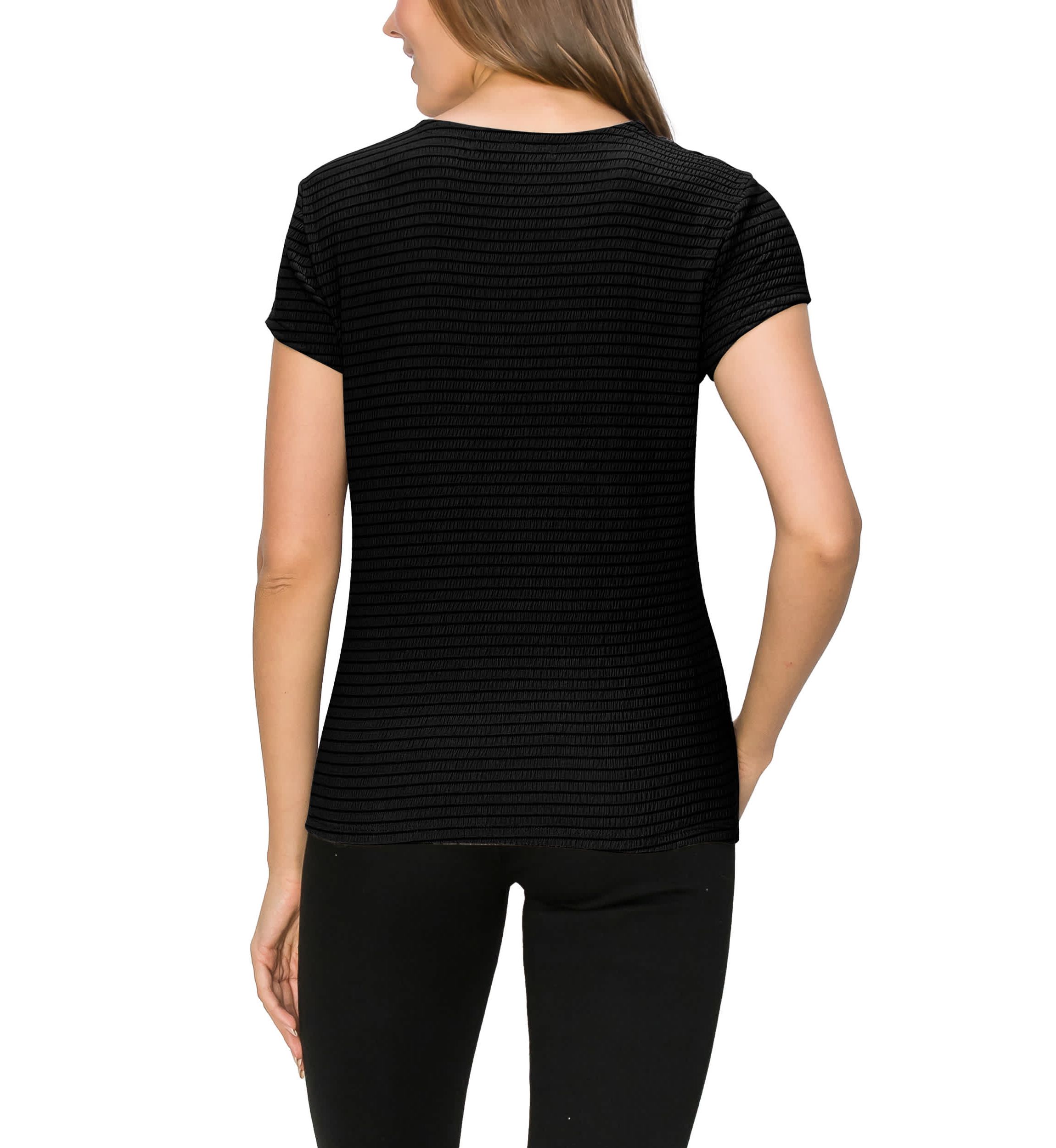Smocked Jersey Surplice Short Sleeve