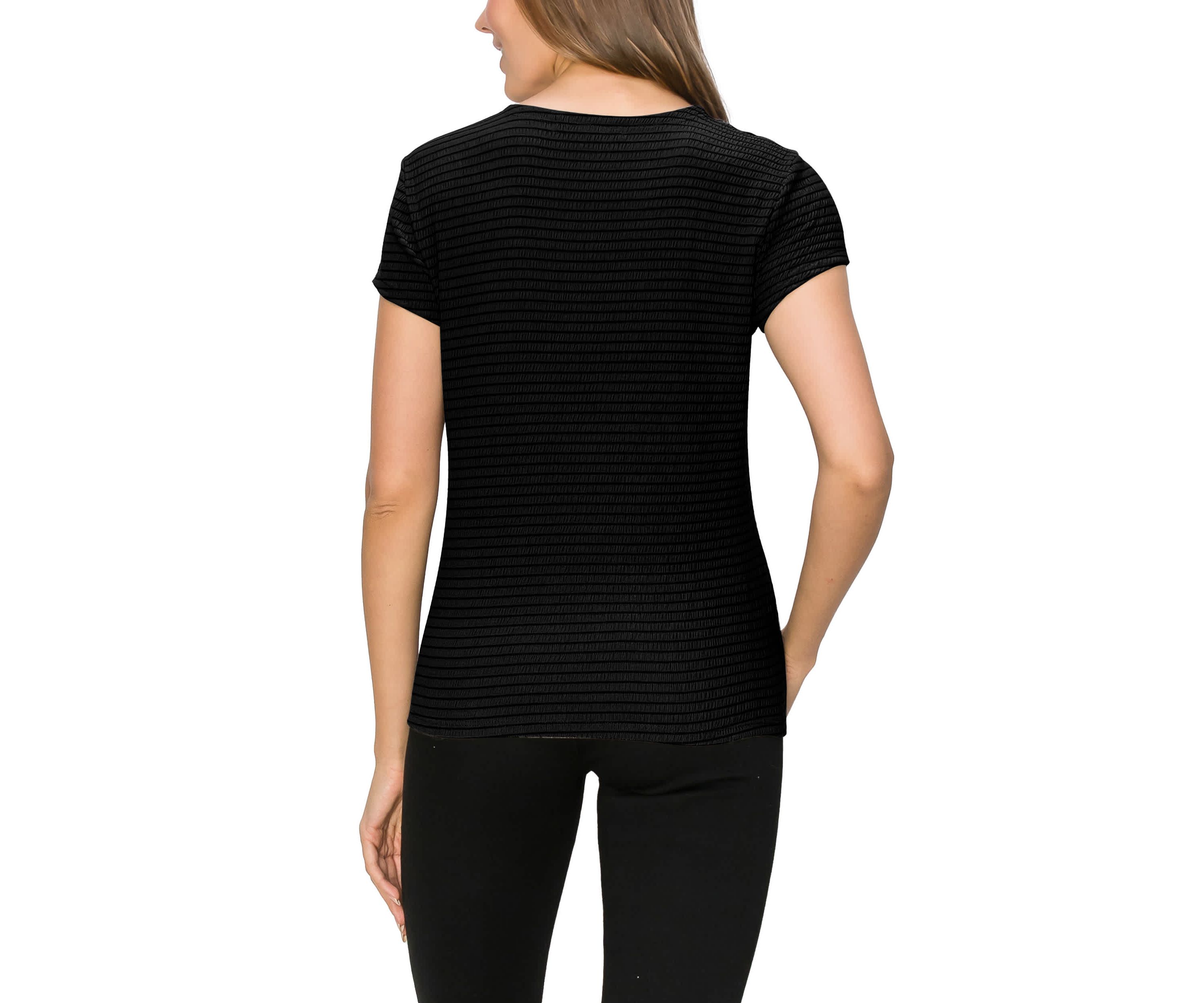 Smocked Jersey Surplice Short Sleeve