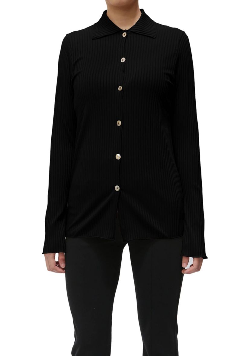 8x5 Rib Long Sleeve Button Shirt