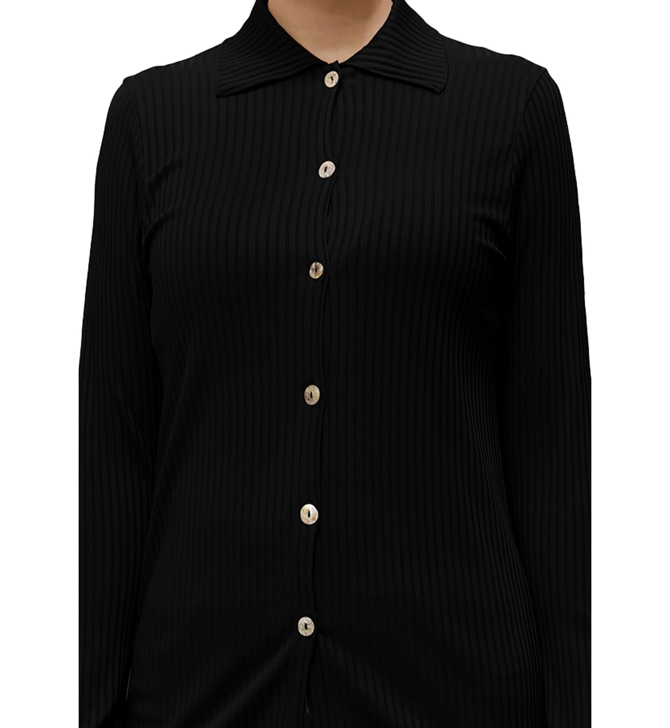 8x5 Rib Long Sleeve Button Shirt
