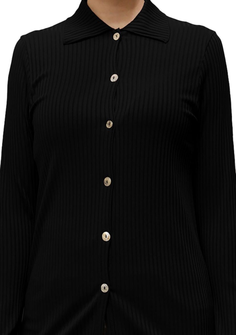 8x5 Rib Long Sleeve Button Shirt