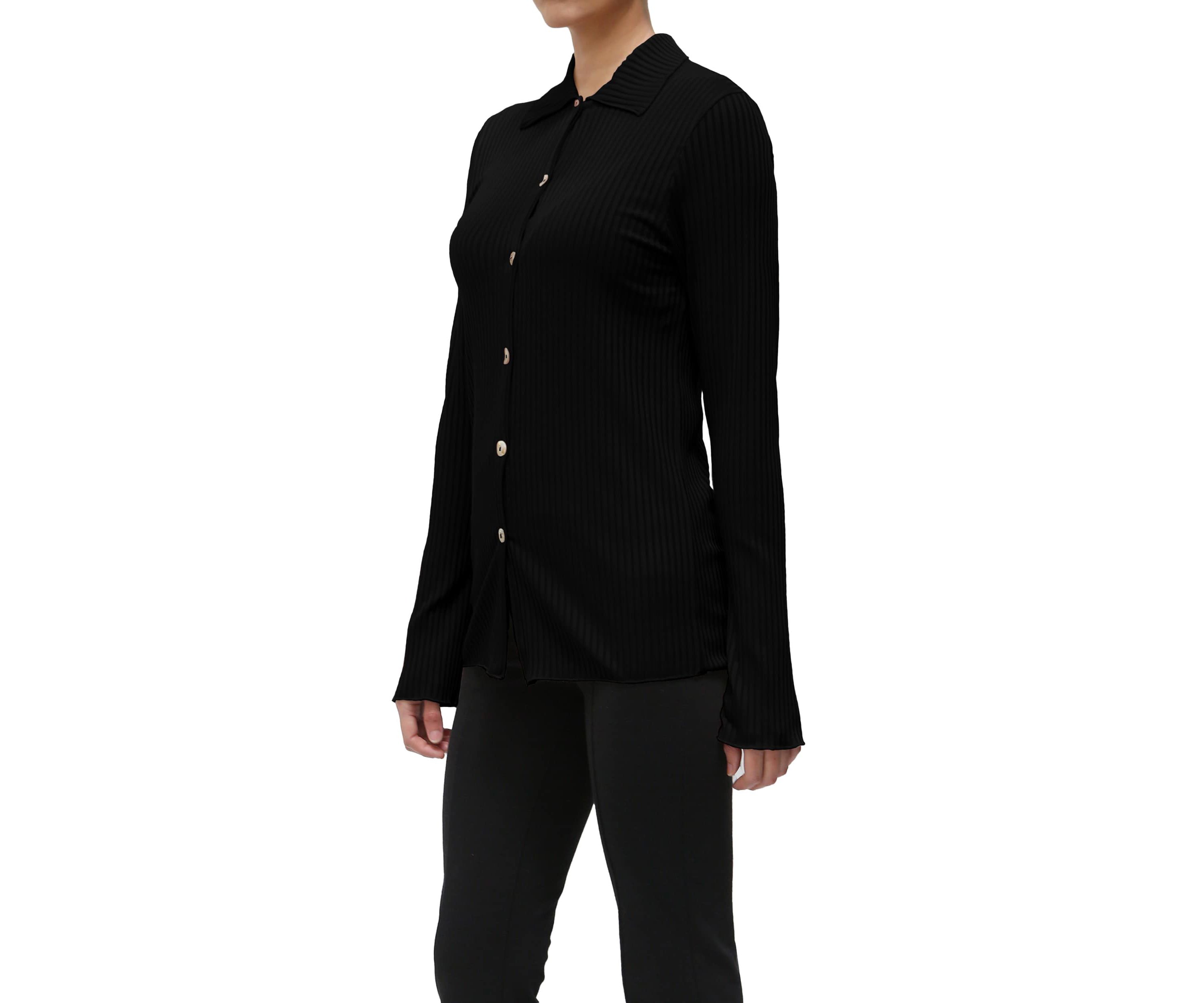 8x5 Rib Long Sleeve Button Shirt