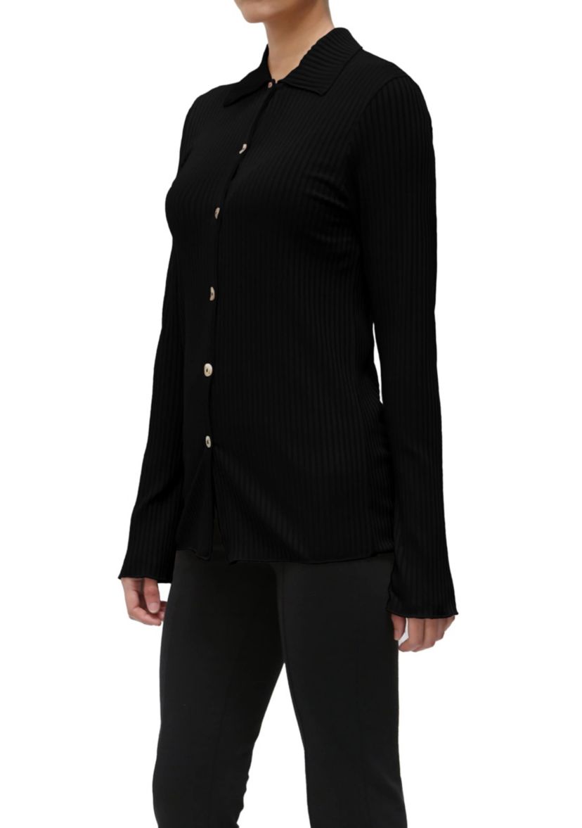8x5 Rib Long Sleeve Button Shirt