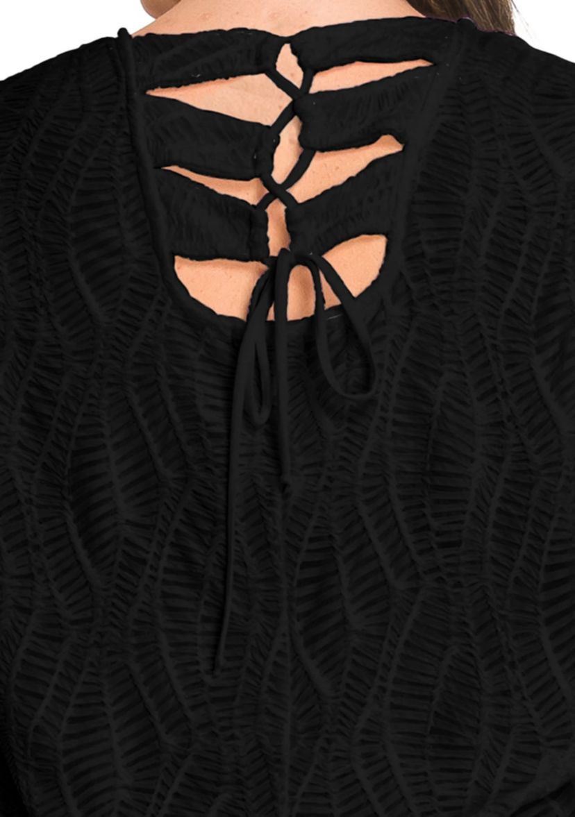 Spiral Wave Textured Strappy Back Tank