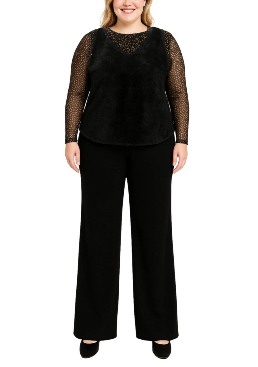 Feather Cozy Rib Sequin Trim V Neck Pullover Vest
