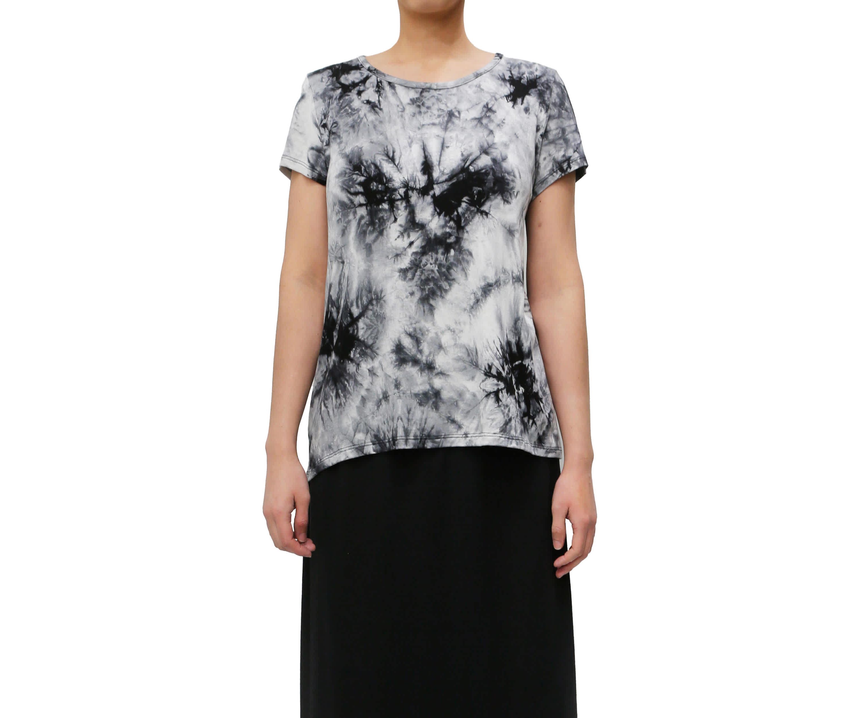 Tie Dye Short Sleeve Button Back