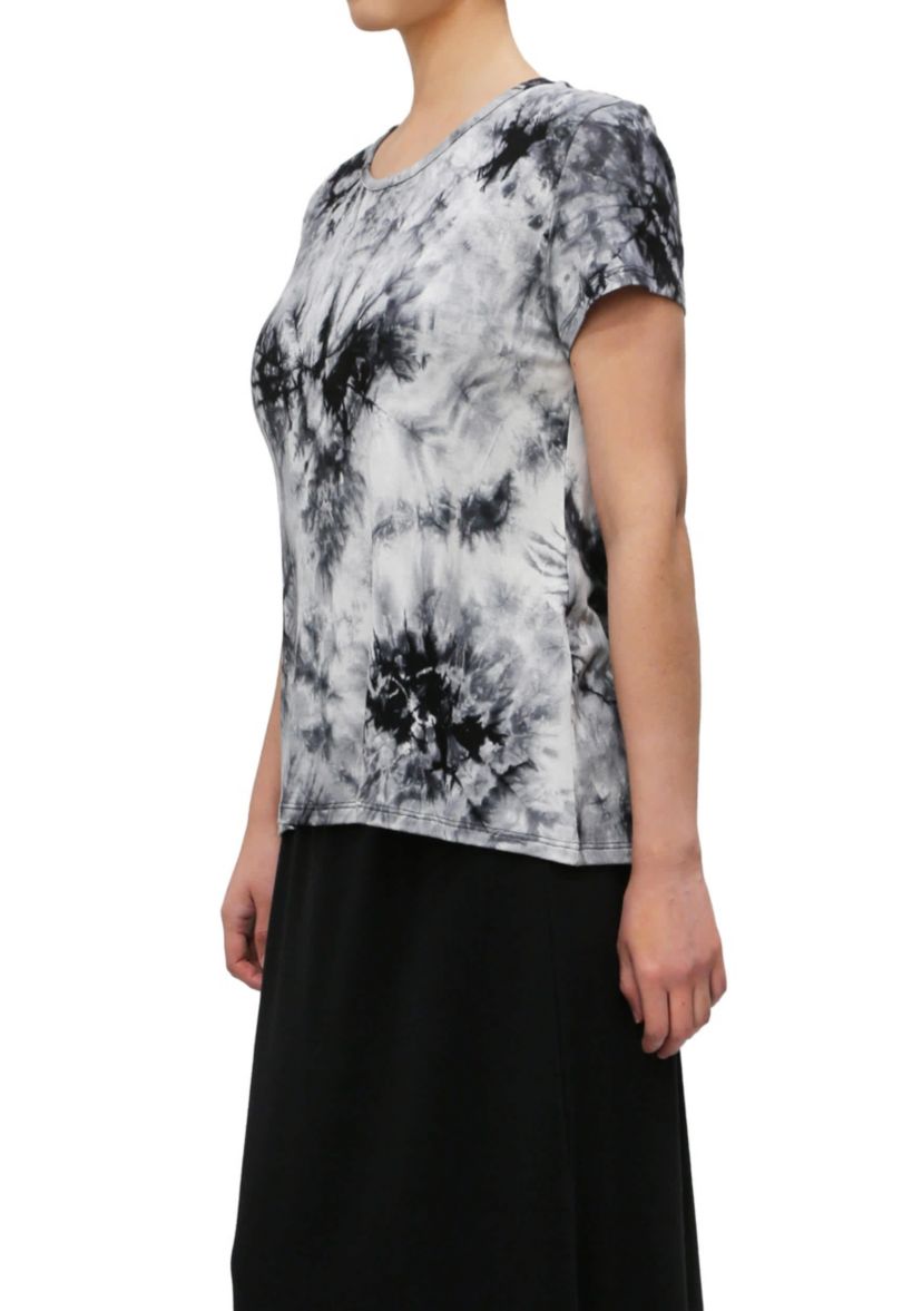 Tie Dye Short Sleeve Button Back