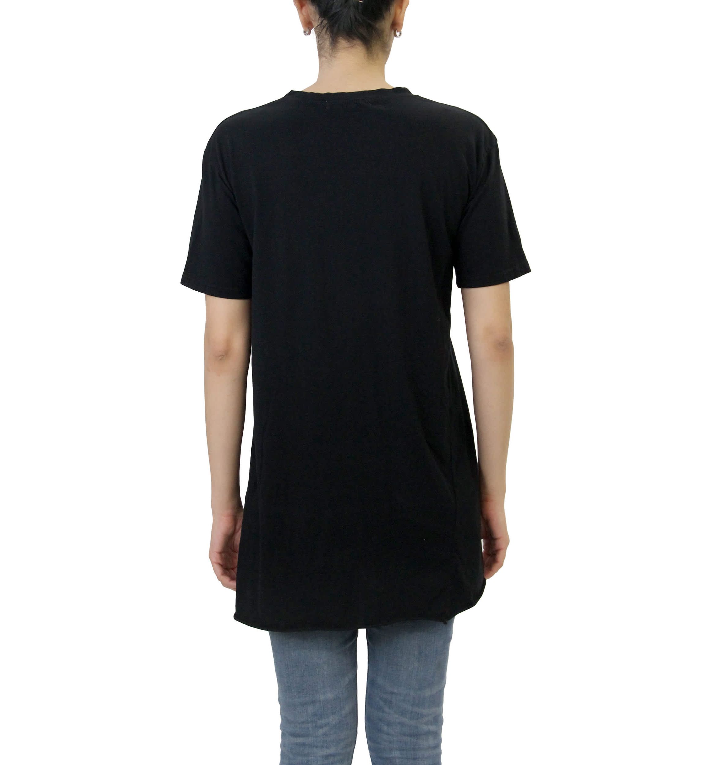 Cotton Jersey Asymmetric Slit Tunic