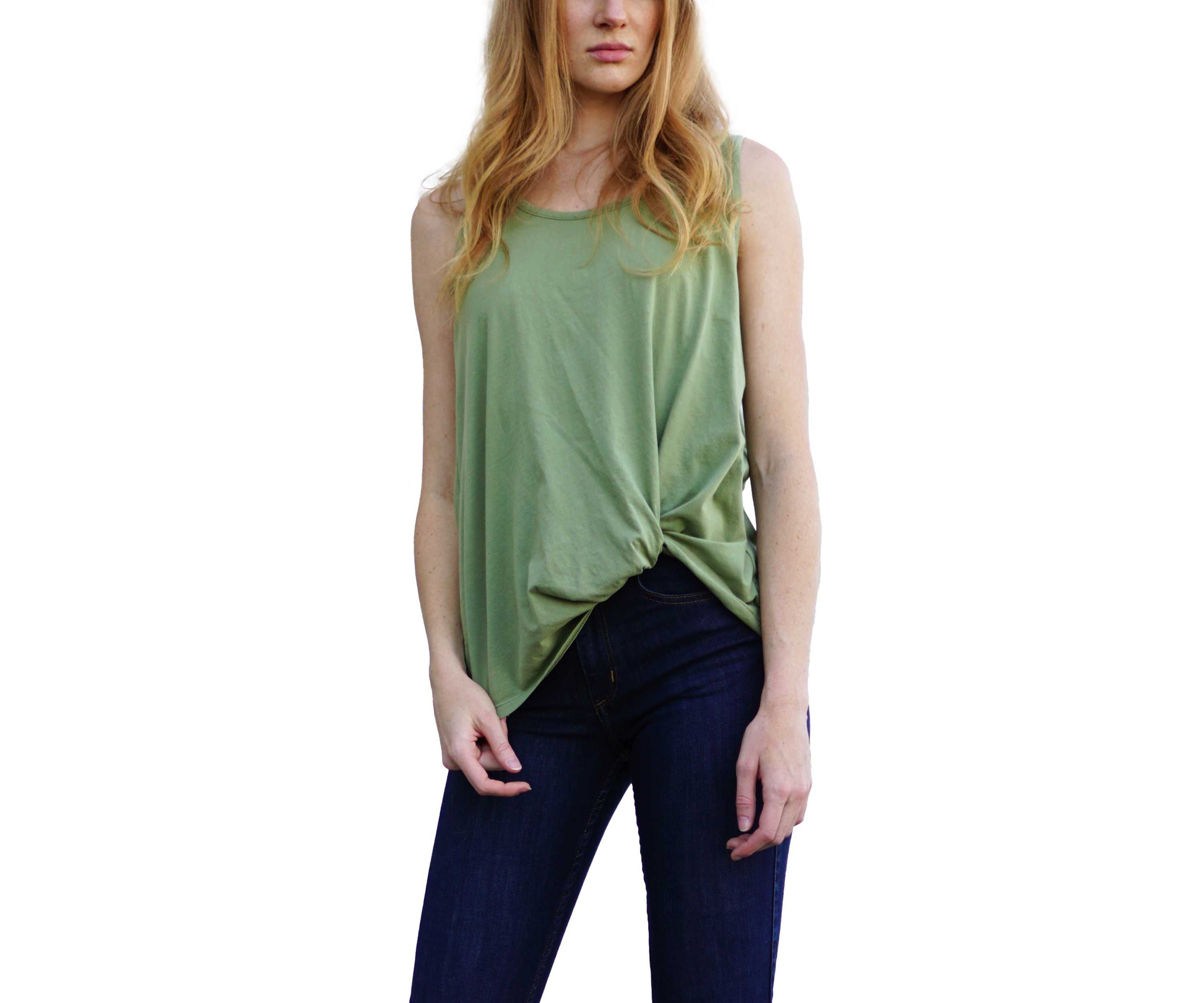 Cotton Jersey Twist Tank