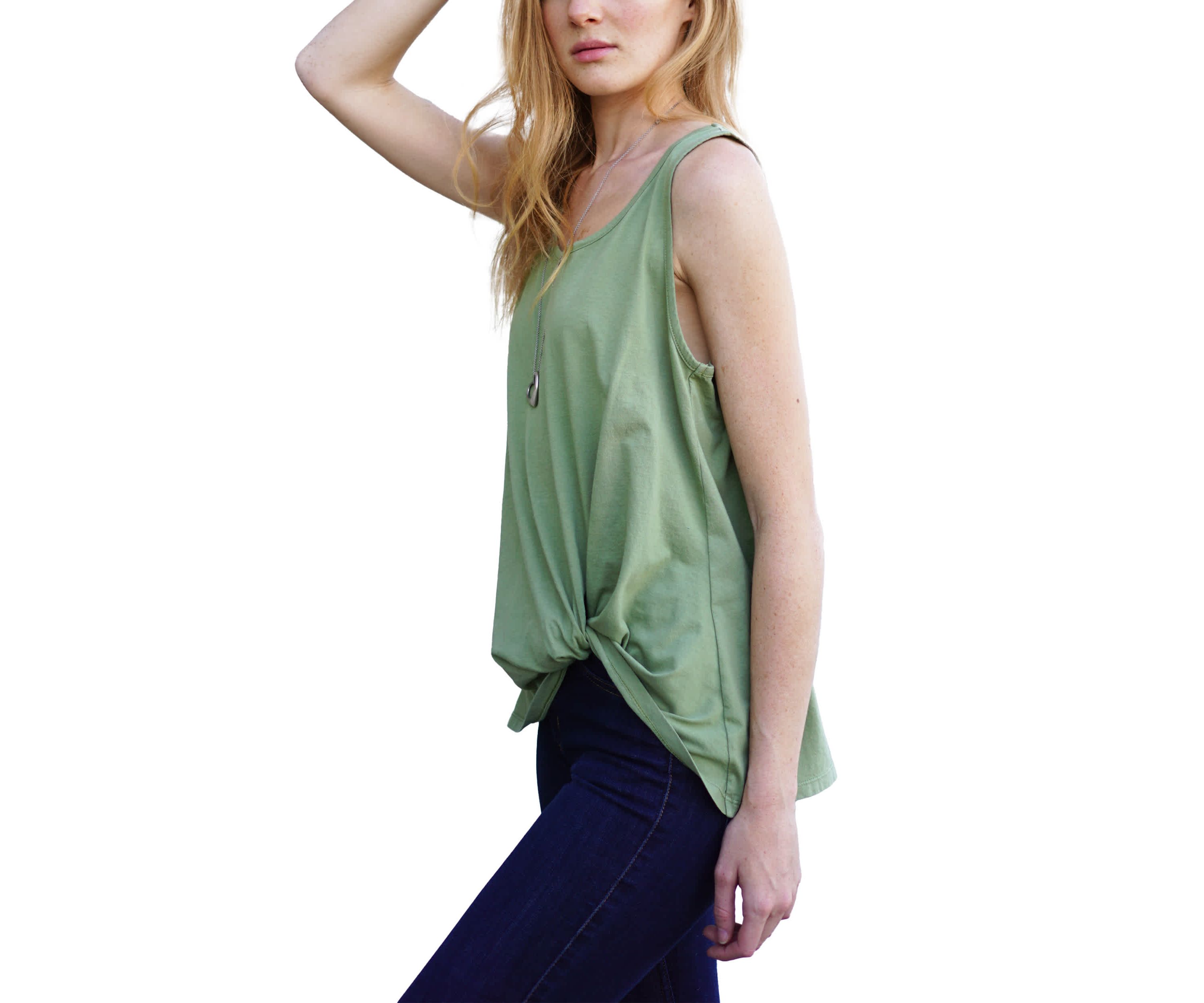 Cotton Jersey Twist Tank