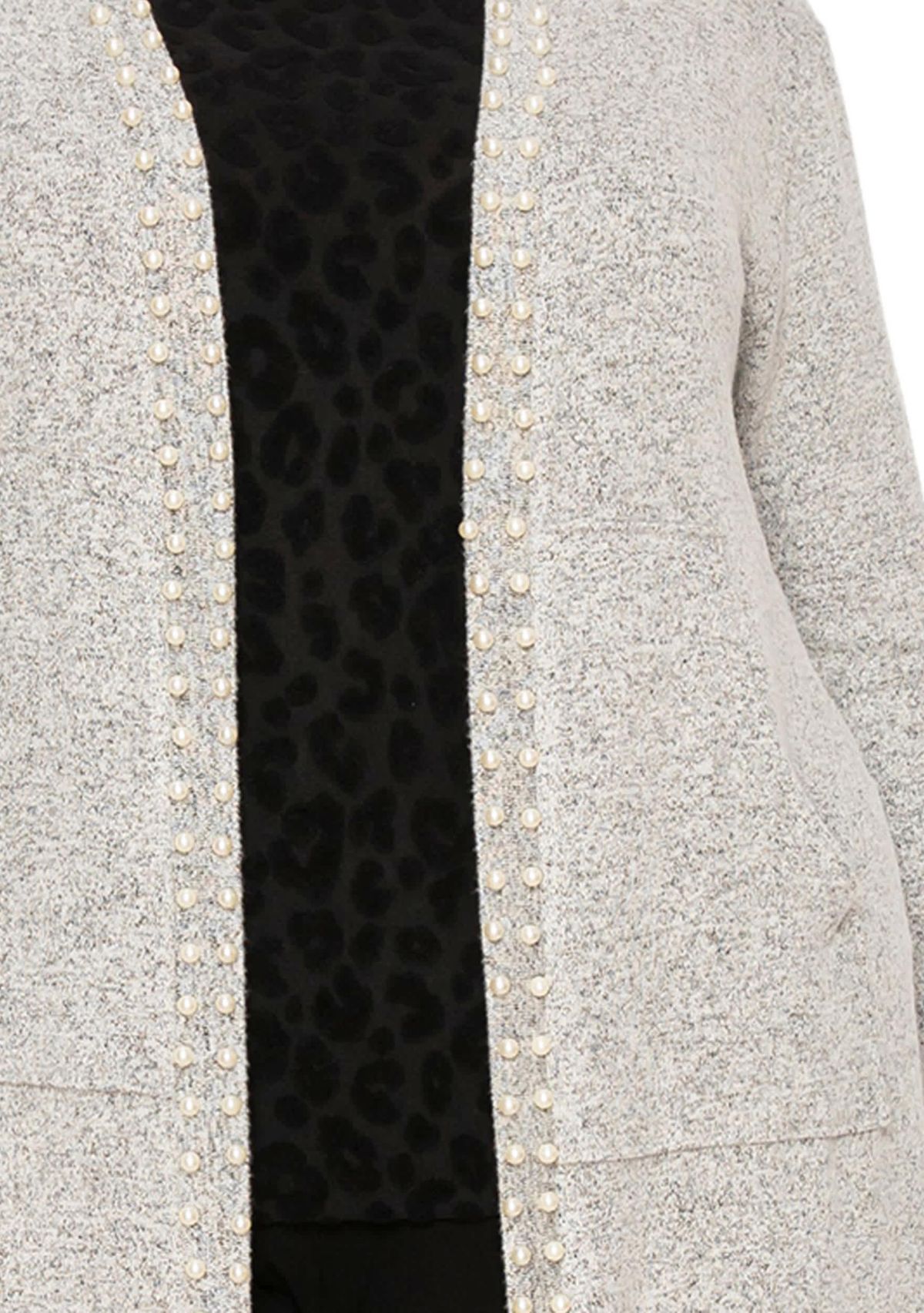 Cozy Pocket Cardi With Pearls