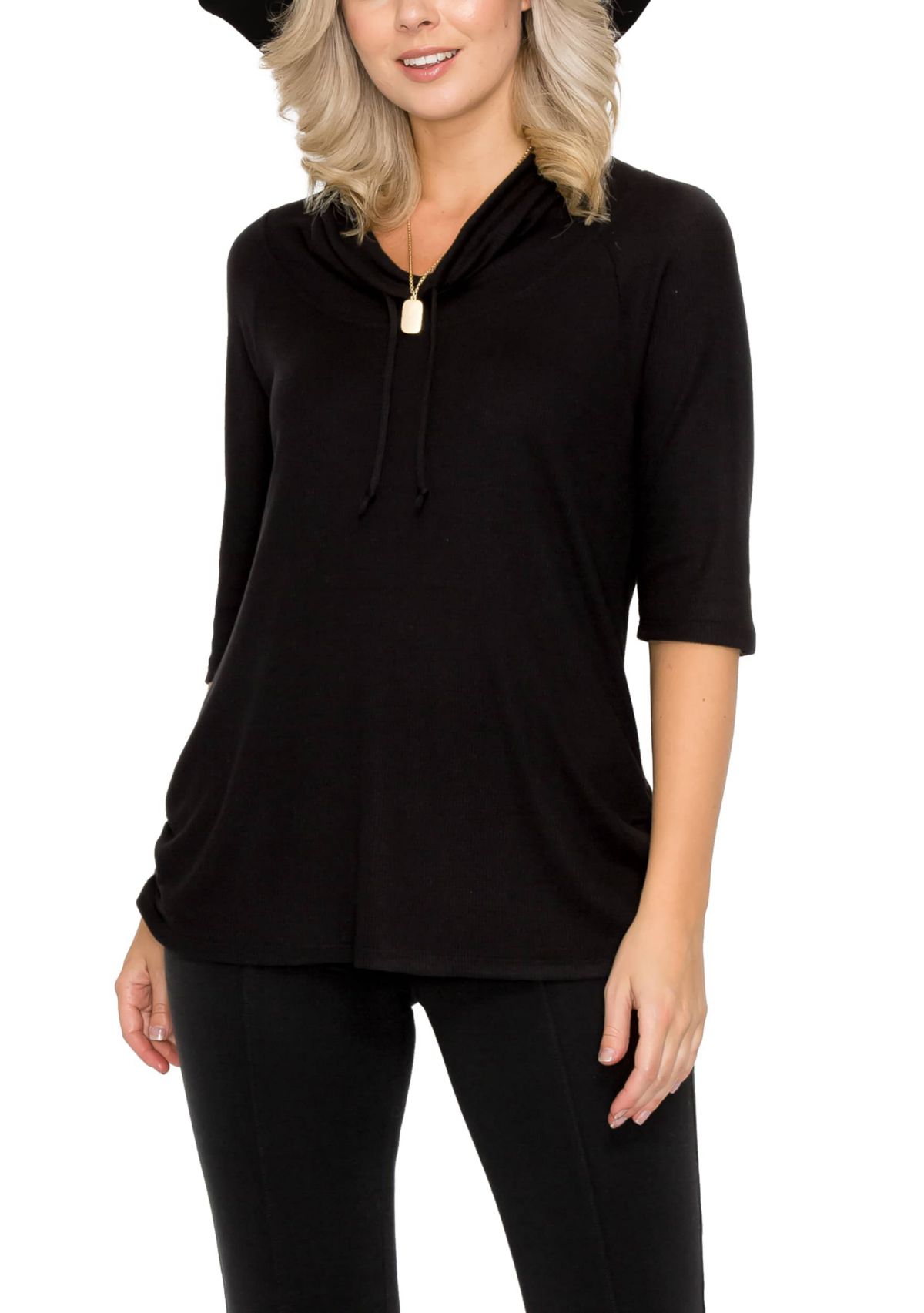 Baby Thermal Cowl Neck Side Ruched