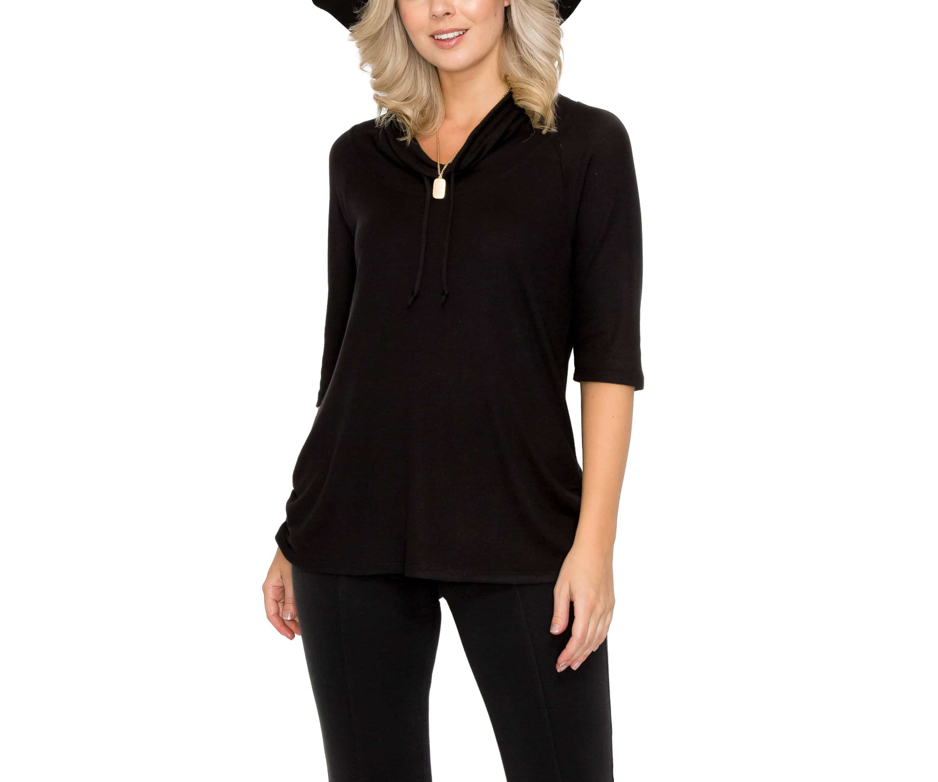 Baby Thermal Cowl Neck Side Ruched
