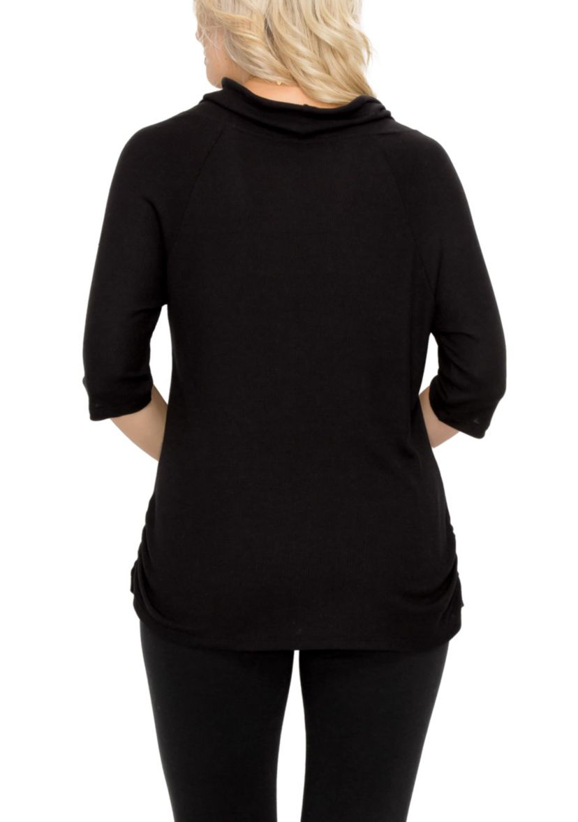Baby Thermal Cowl Neck Side Ruched