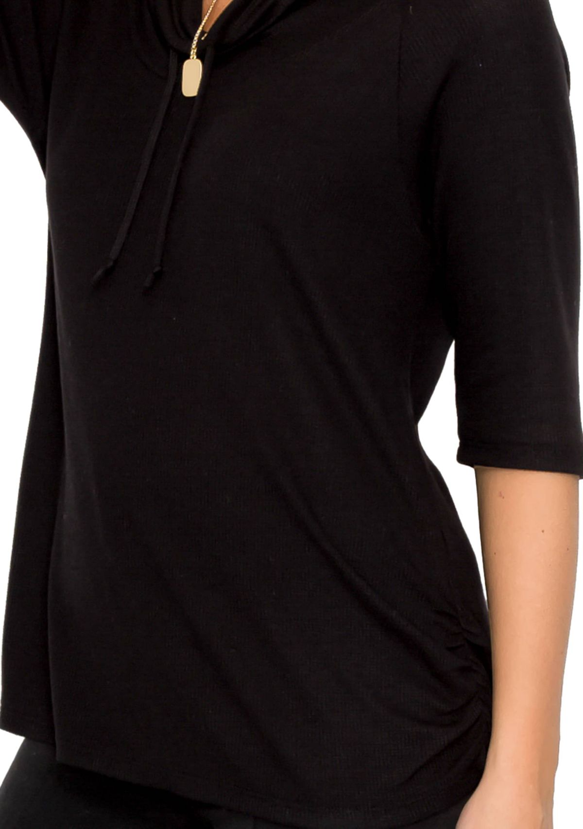 Baby Thermal Cowl Neck Side Ruched