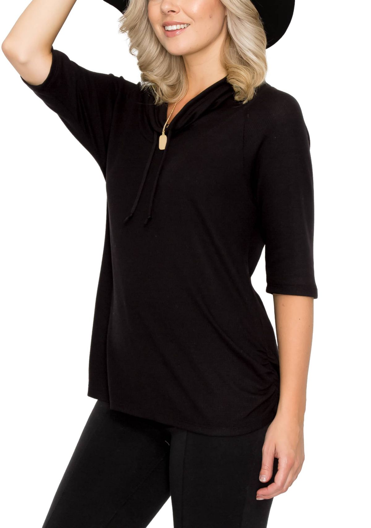 Baby Thermal Cowl Neck Side Ruched