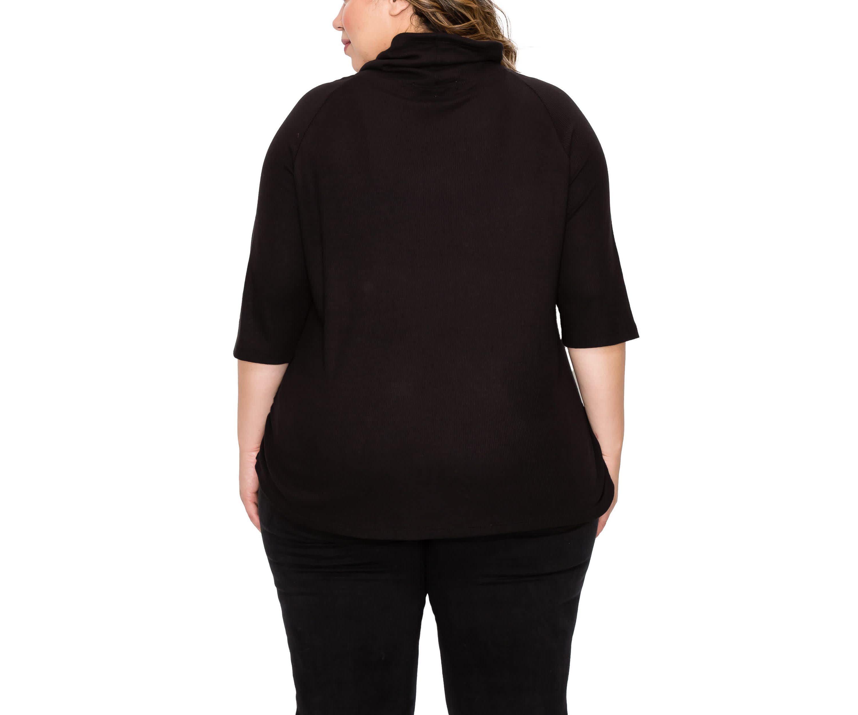 Baby Thermal Cowl Neck Side Ruched 3Q Sleeve