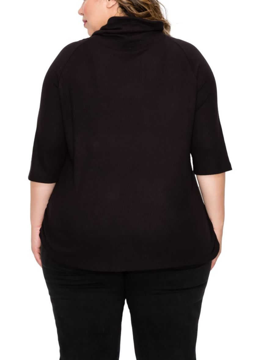 Baby Thermal Cowl Neck Side Ruched 3Q Sleeve