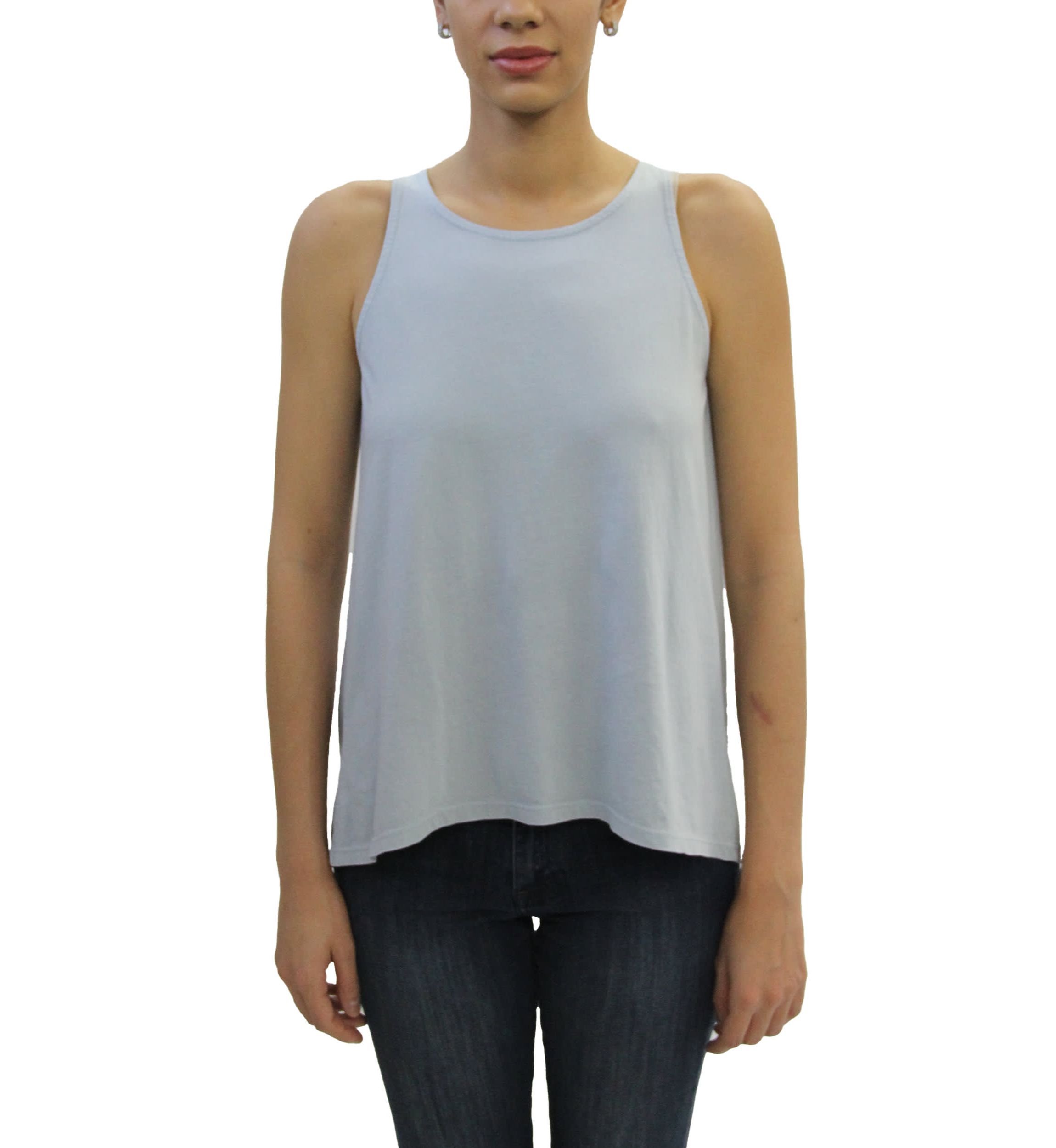 Cotton Jersey Keyhole Back Tank