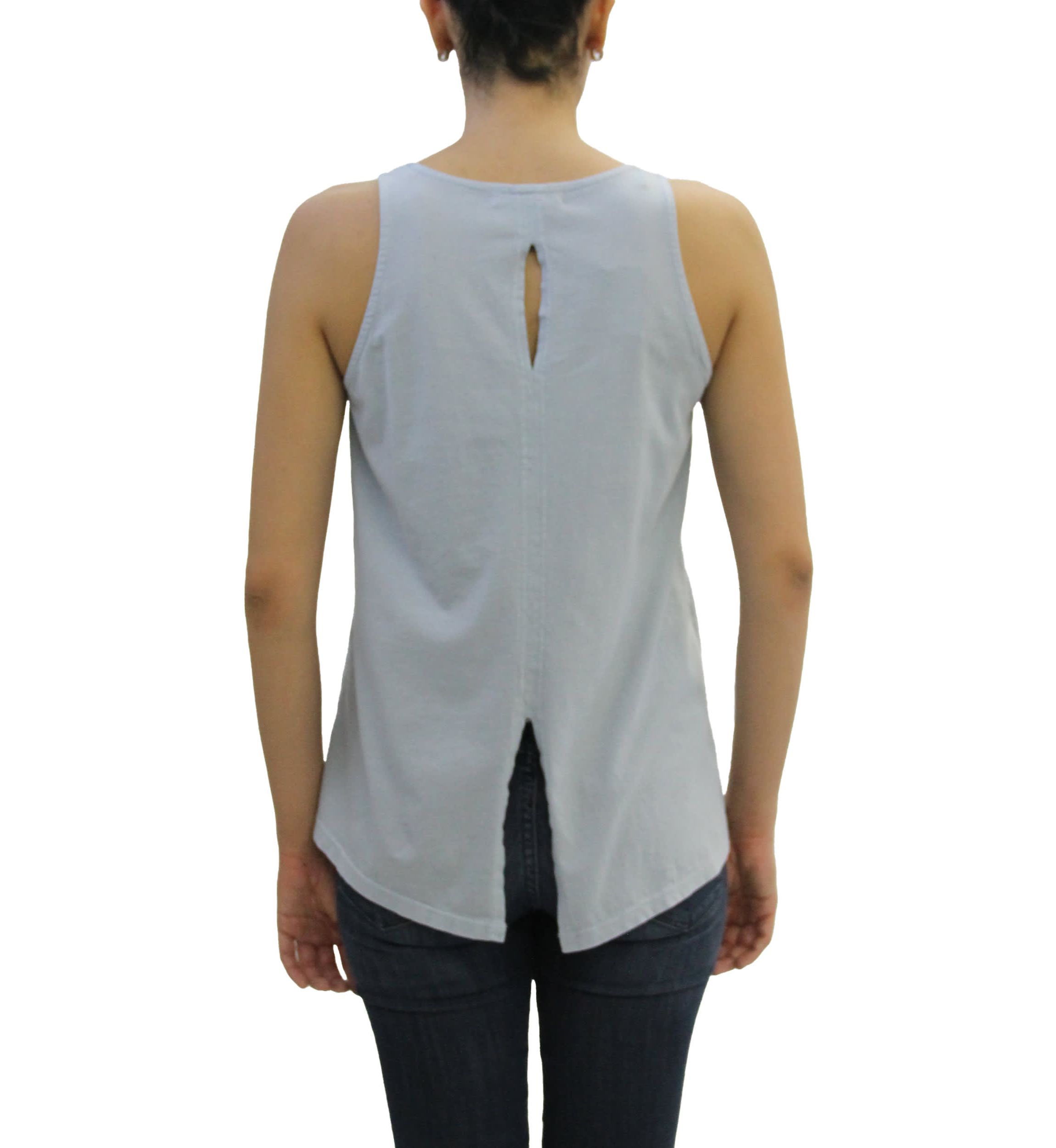 Cotton Jersey Keyhole Back Tank