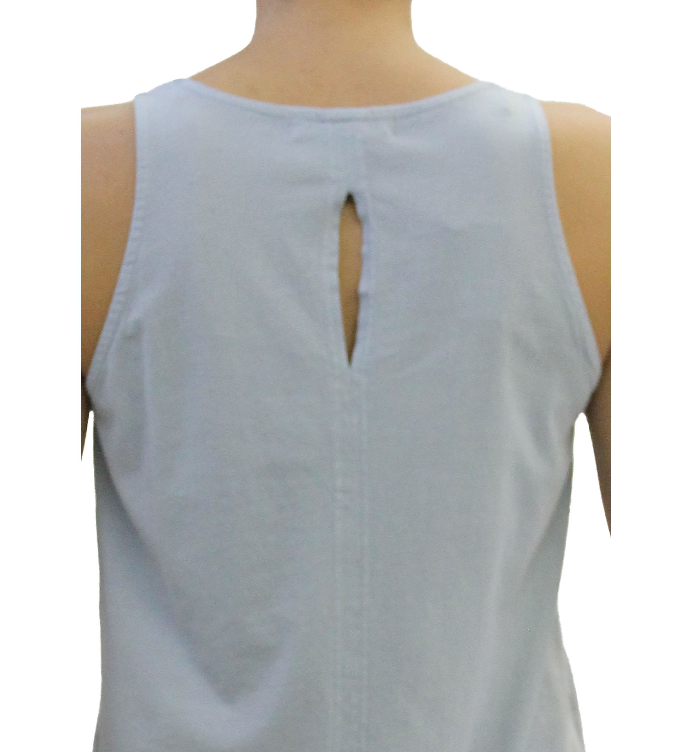Cotton Jersey Keyhole Back Tank