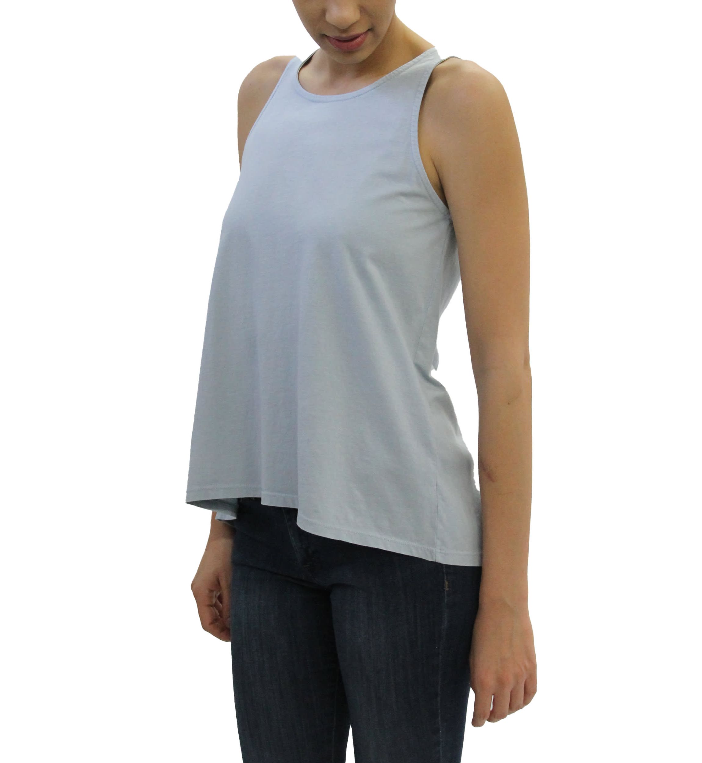 Cotton Jersey Keyhole Back Tank