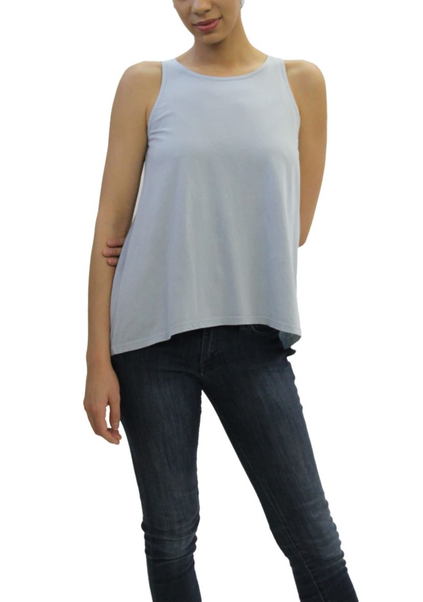 Cotton Jersey Keyhole Back Tank