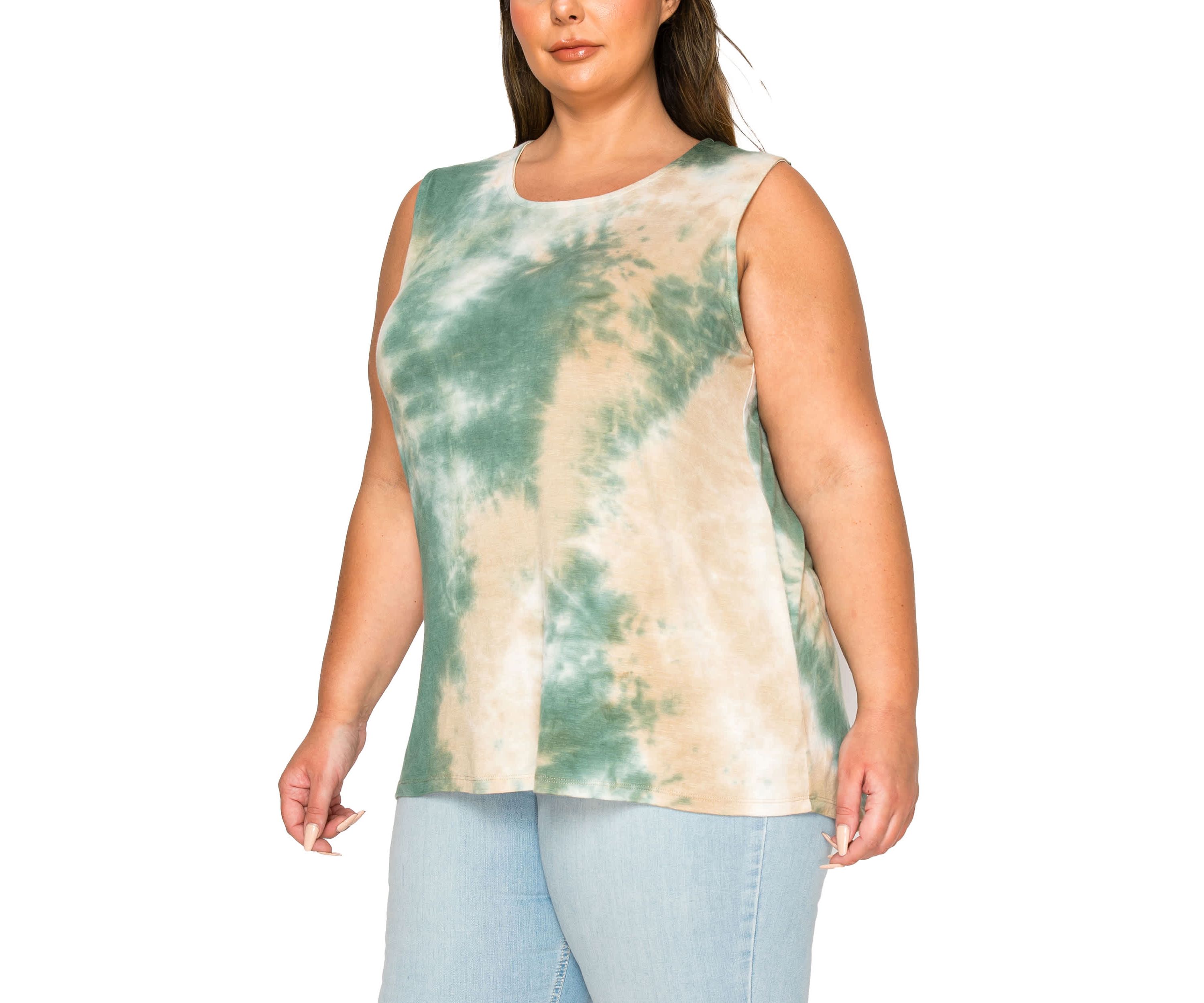 Hand Tie Dye Button Back Tank