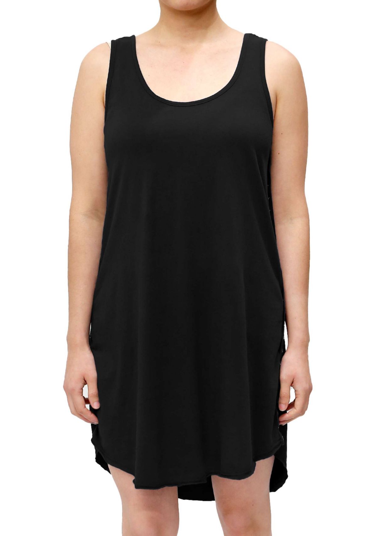 Cotton Jersey Hi Lo Eyelet Tank