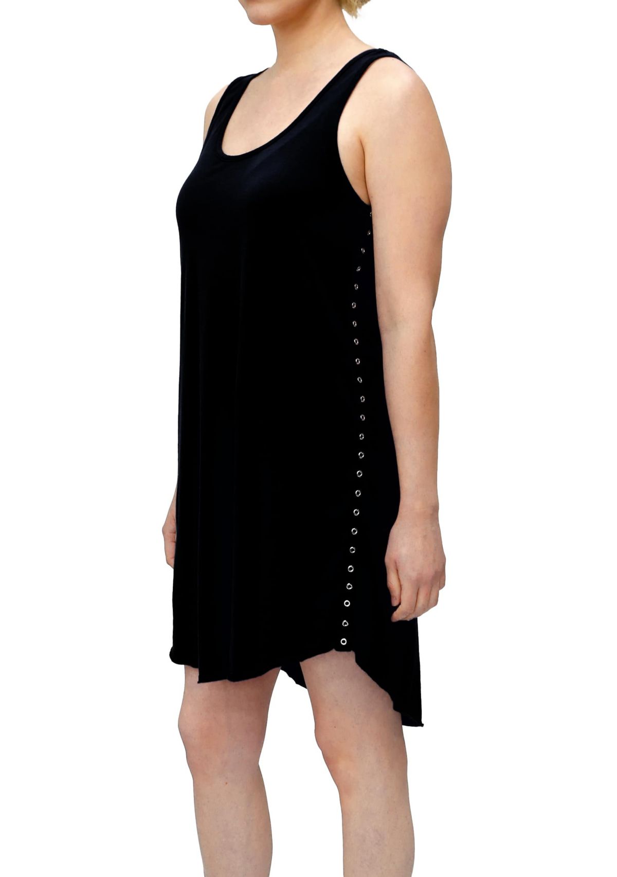 Cotton Jersey Hi Lo Eyelet Tank