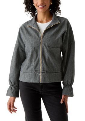 RIO & RIAN Women's Herringbone Zip Jacket