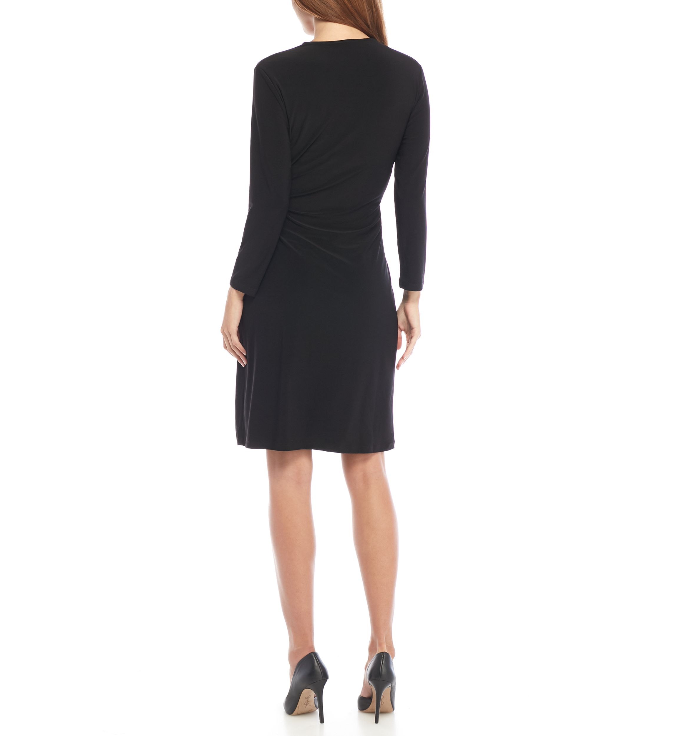 anne klein evening dresses Anne Klein Women's Pleated-Bodice Sheath Dress - DEEP NAVY