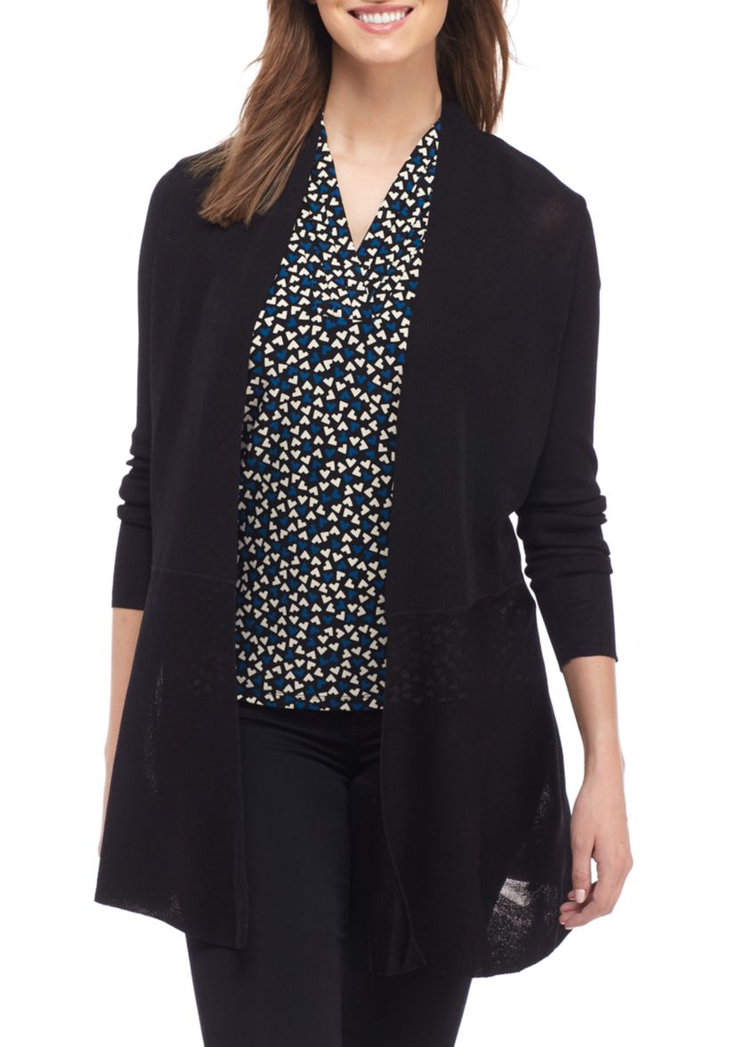 Long Cardigan with Waist Seam