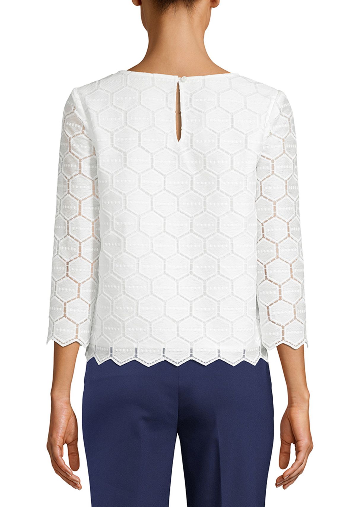 Womens 3/4 Sleeve Lace Blouse