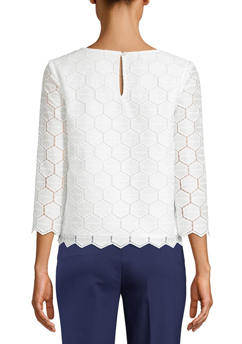 Womens 3/4 Sleeve Lace Blouse