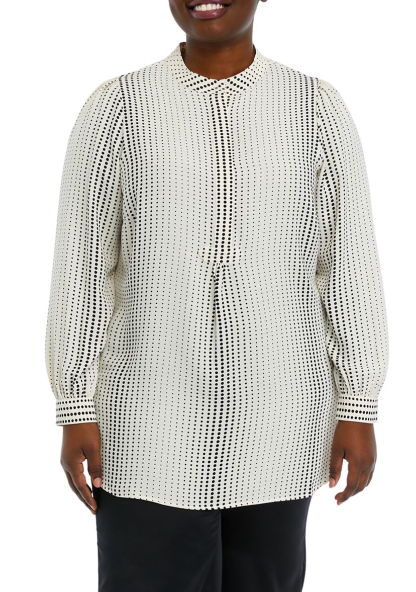 Plus Size Printed Popover Tunic