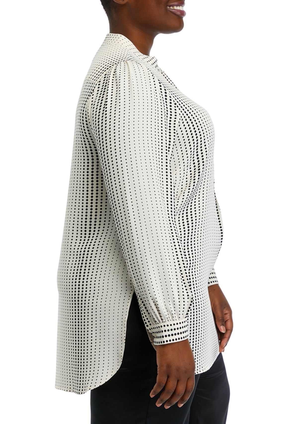 Plus Size Printed Popover Tunic