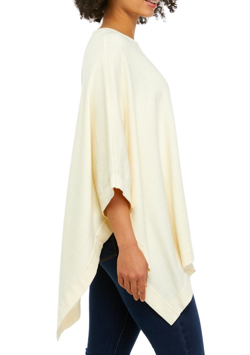 Womens Kimono Sleeve Asymmetrical Pullover