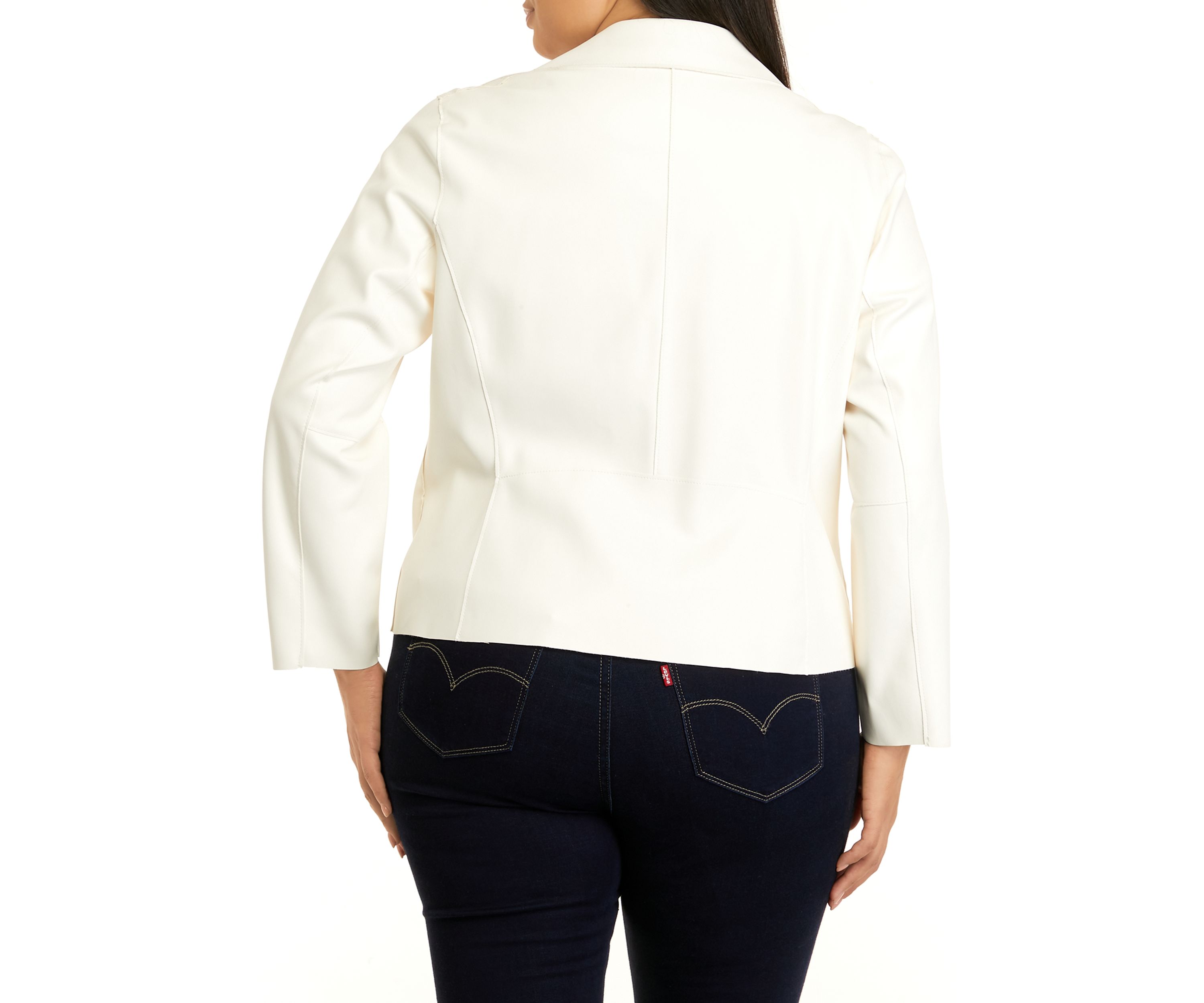 Plus Size Faux Leather Moto Jacket