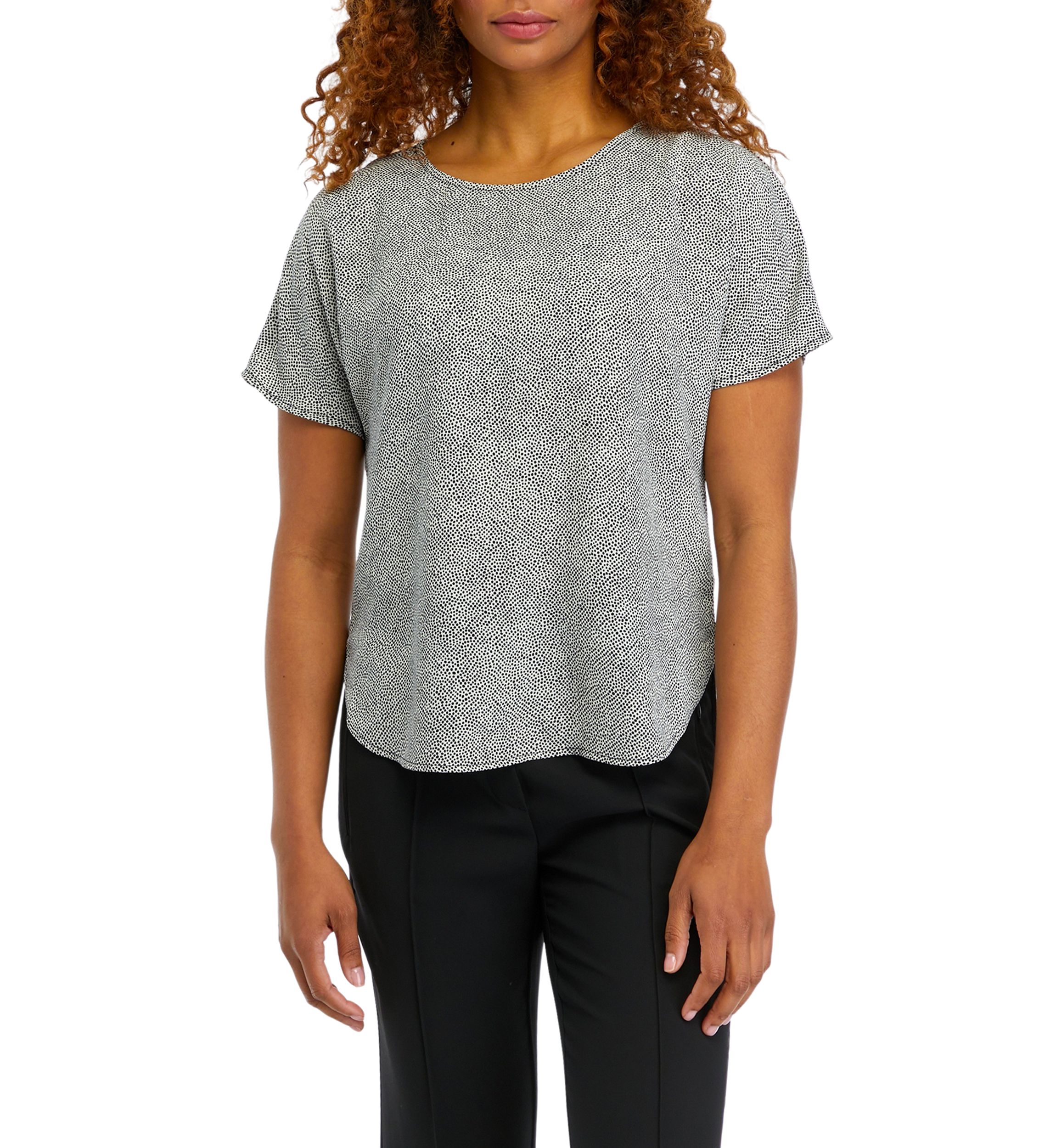 Petite Dot Printed Blouse