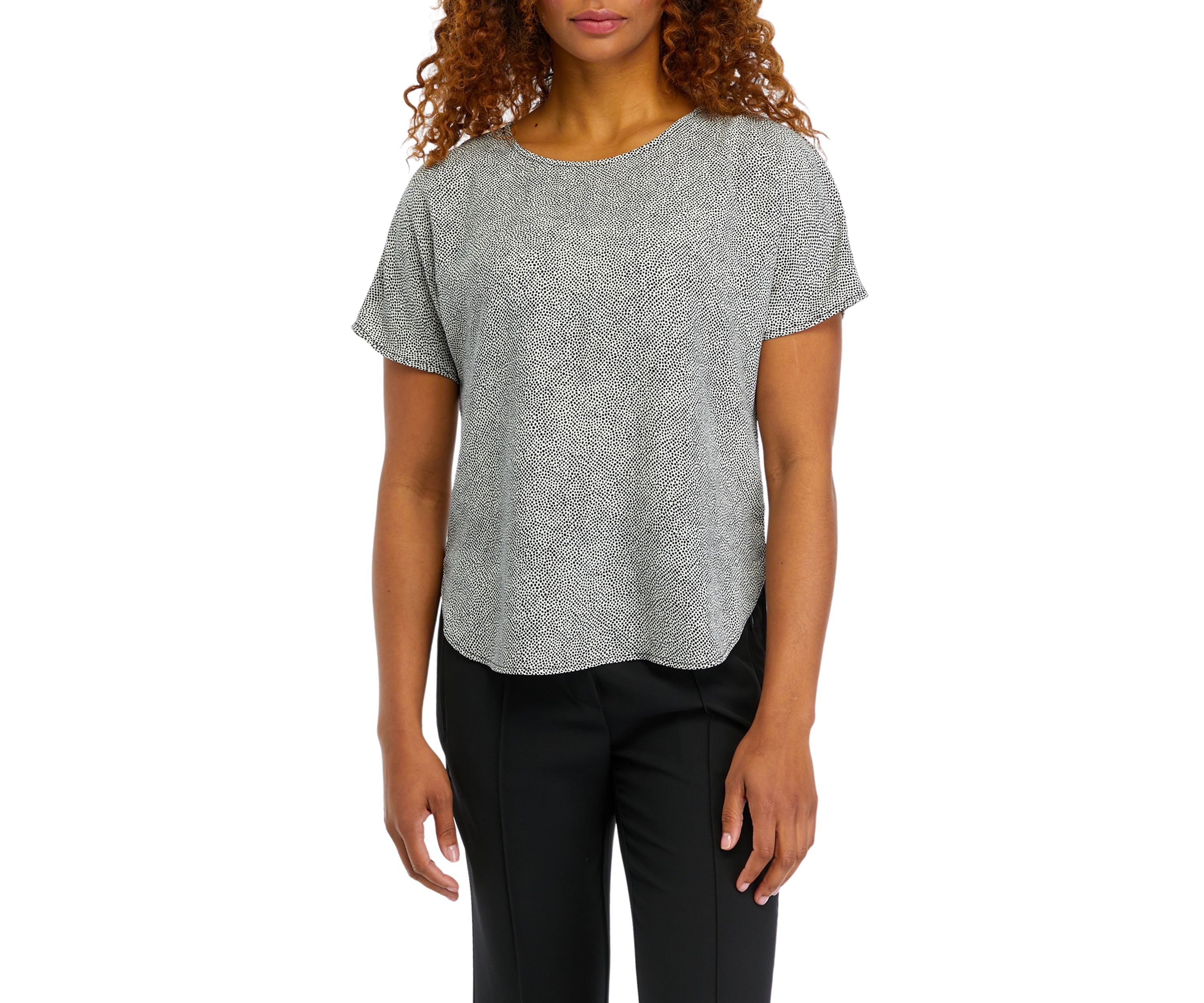 Petite Dot Printed Blouse