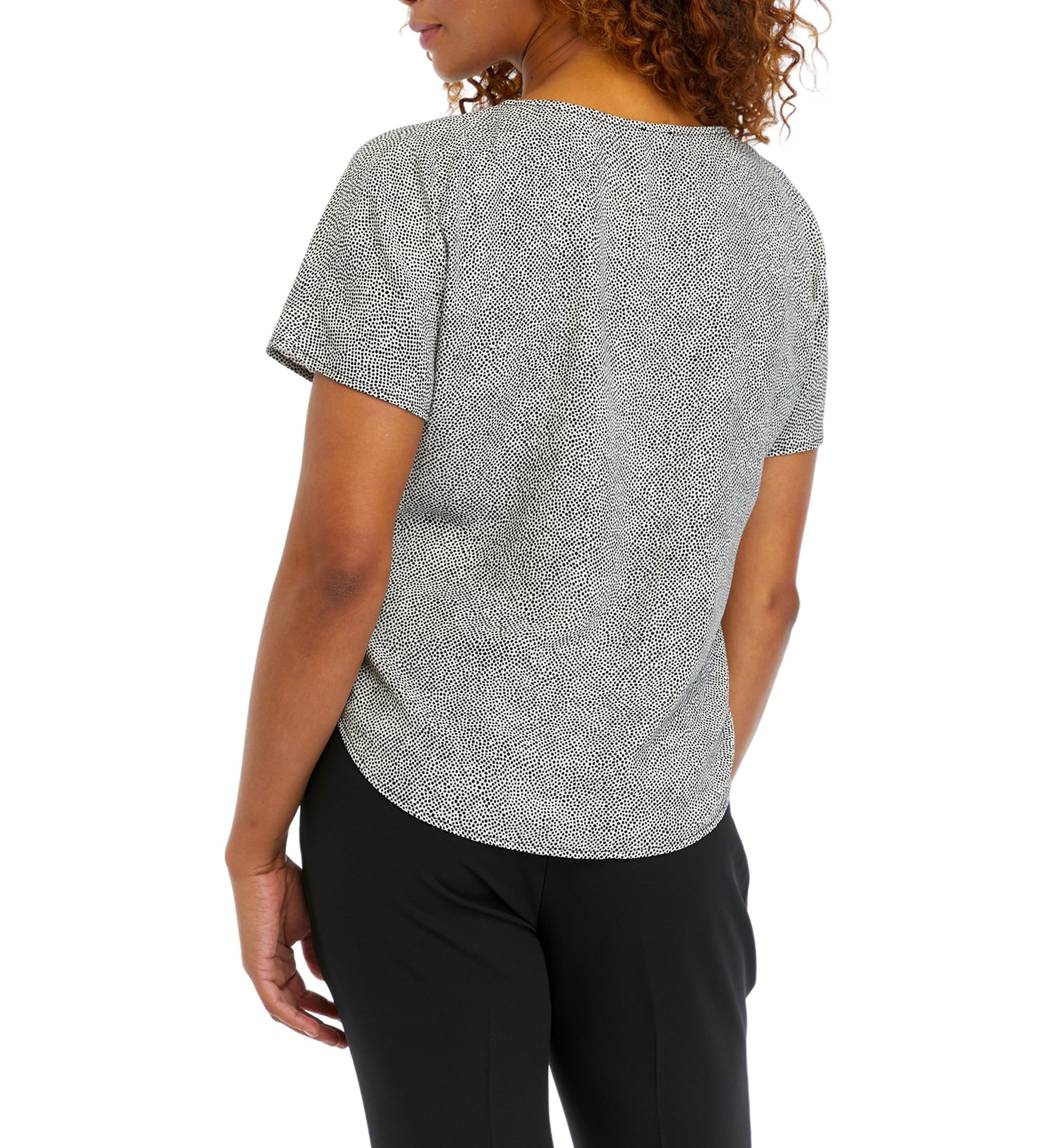 Petite Dot Printed Blouse