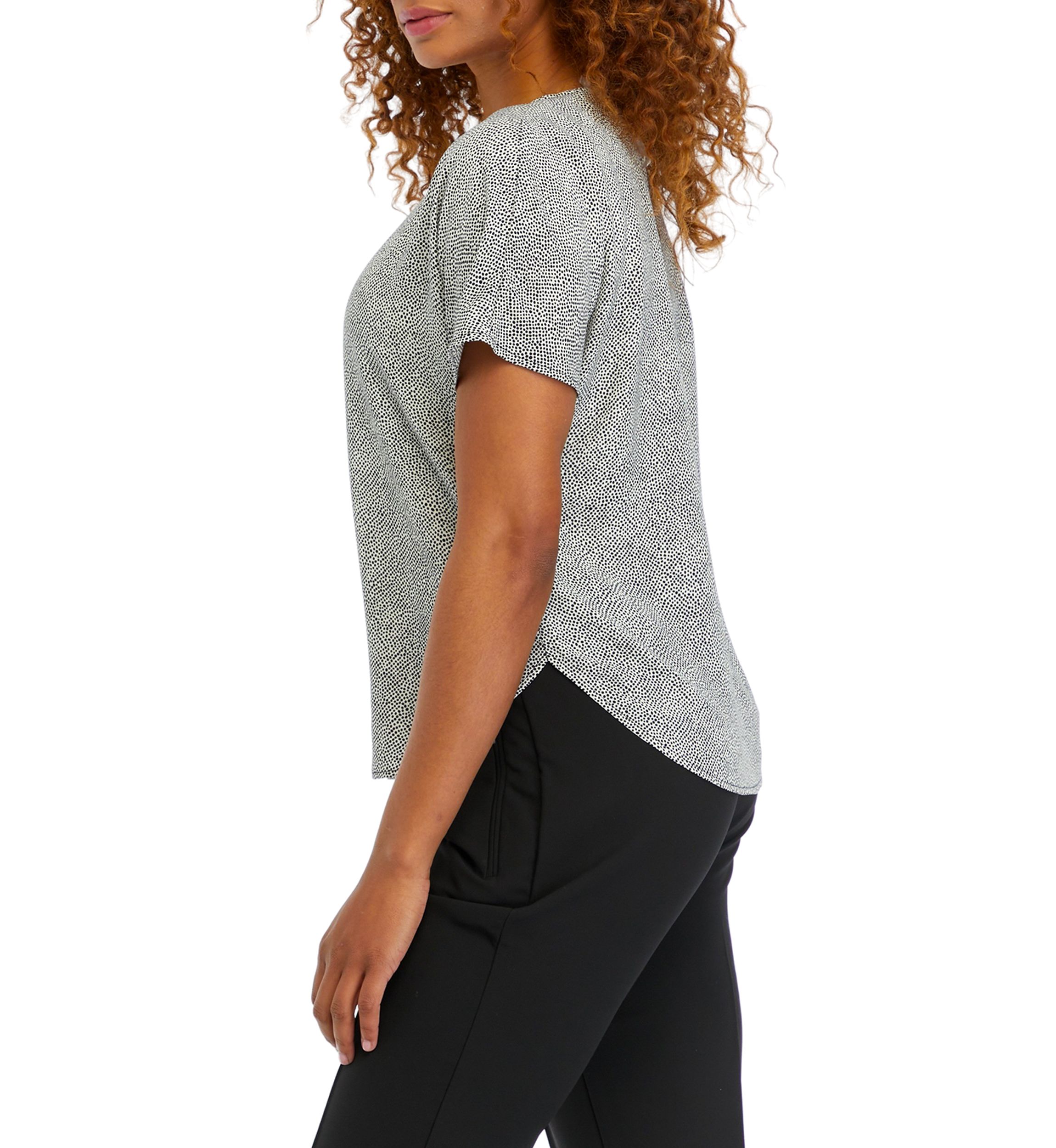 Petite Dot Printed Blouse