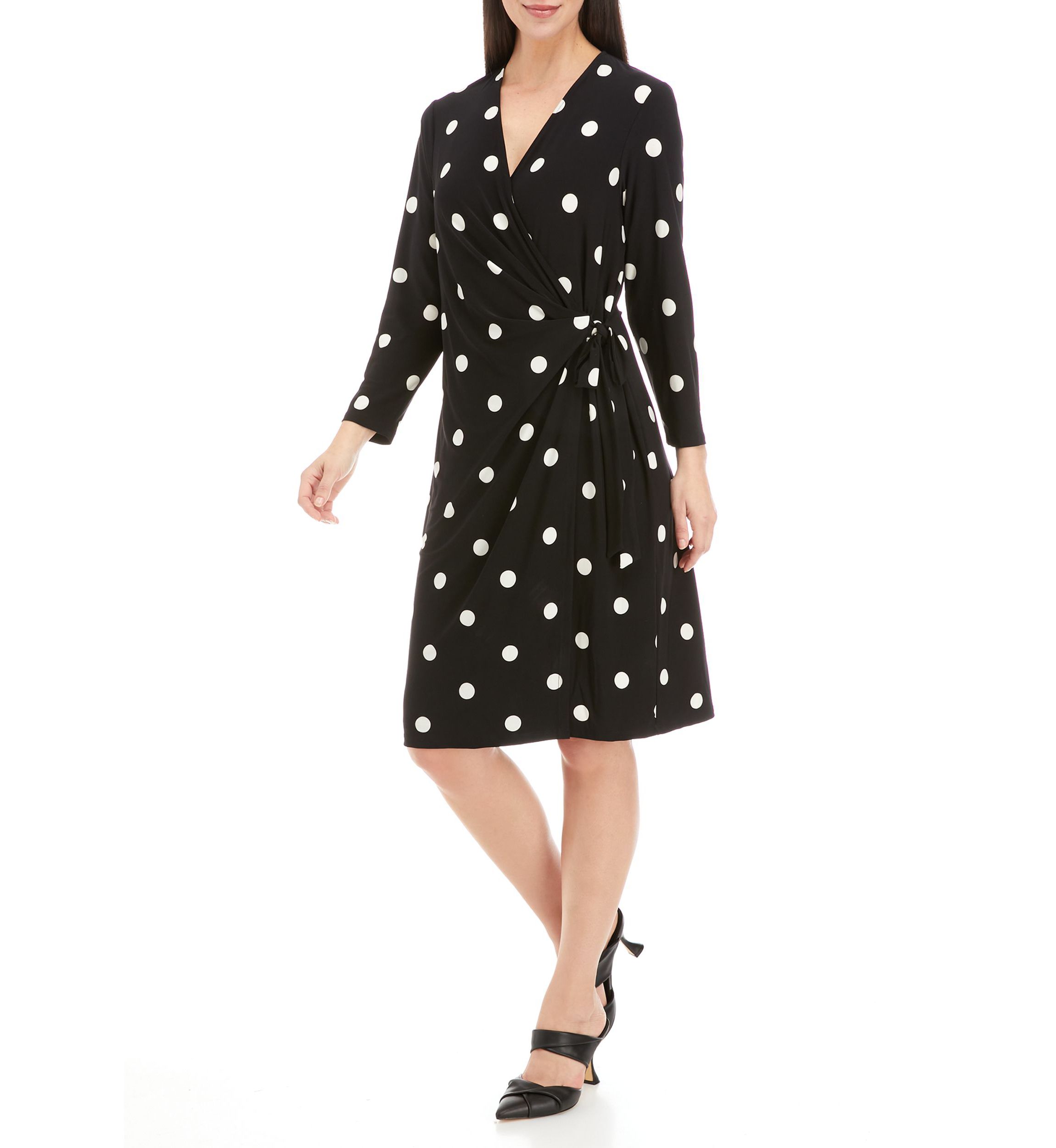 Petite Printed Classic Wrap Dress