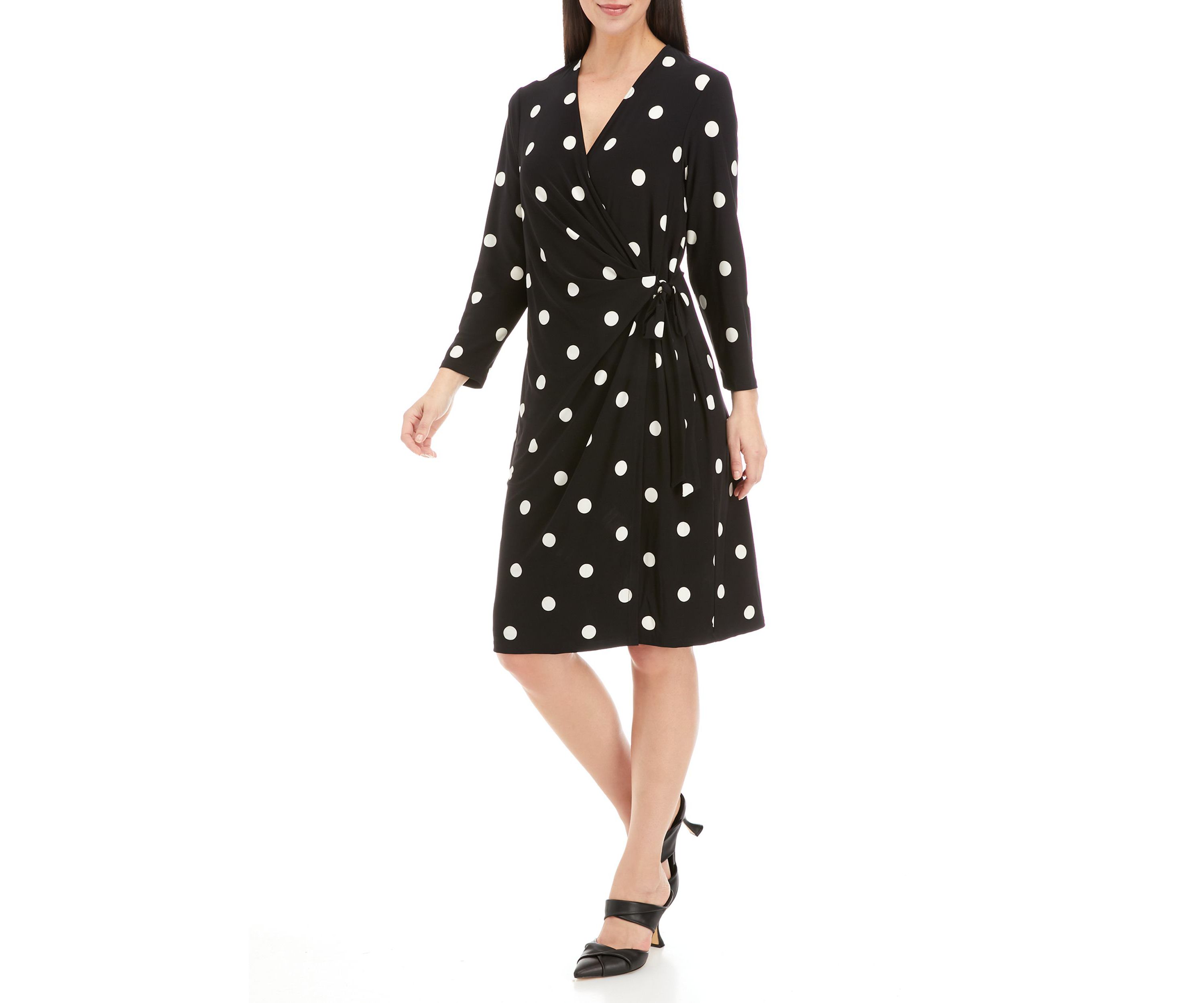 Petite Printed Classic Wrap Dress