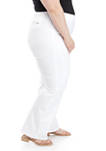 Plus Size Pull On High Rise Slim Flare Pants